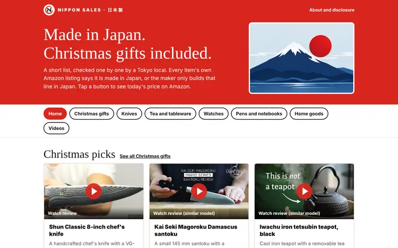 Nippon Sales home page